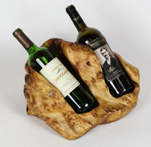 Hand-Crafted Root Wood Live Edge Wine Bottle Holder - 2