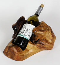 Hand-Crafted Root Wood Live Edge Wine Bottle Holder - 1