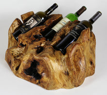 Hand-Crafted Root Wood Live Edge Wine Bottle Holder - 3