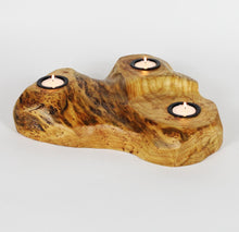 Hand-Crafted Root Wood Live Edge Candle Holder -3