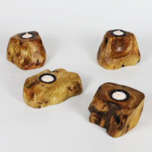 Hand-Crafted Root Wood Live Edge Candle Holder -1