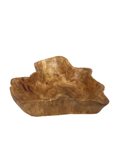 Hand-Crafted Root Wood Live Edge Bowl - Large (18-19