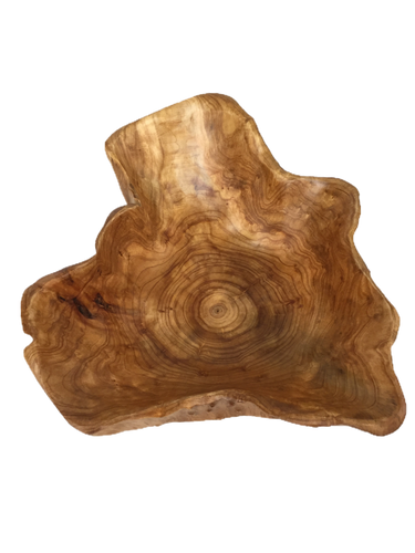 Hand-Crafted Root Wood Live Edge Bowl - Extra Large (20-21