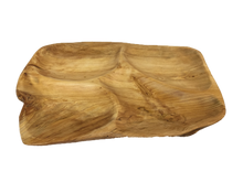 Hand-Crafted Root Wood Live Edge Hand-Crafted Root Wood Live Edge Divided Platter (17-19" x 2")