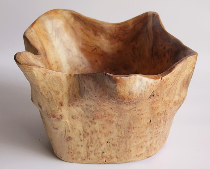Hand-Crafted Root Wood Live Edge High Bowl - Medium (10-11