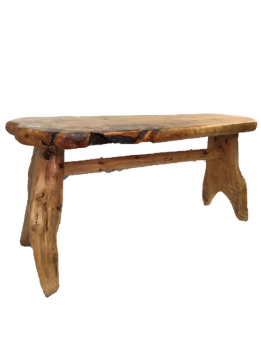 Hand-Crafted Root Wood Live Edge Bench - Long (L 40