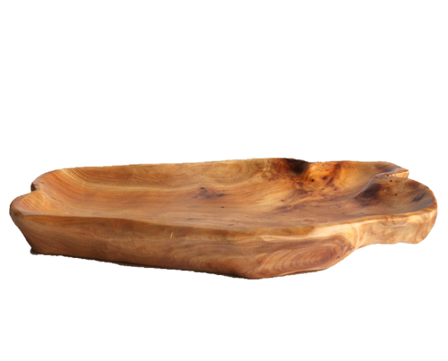 Hand-Crafted Root Wood Live Edge Platter - Medium-Large (17-19