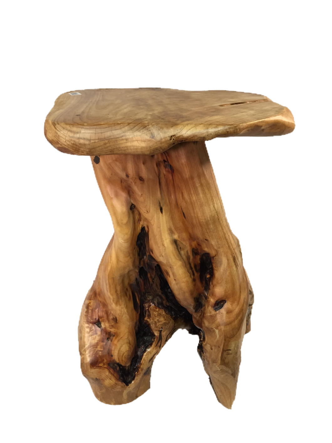 Hand-Crafted Root Wood Live Edge Stool/Plant Stand - 24