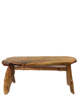 Hand-Crafted Root Wood Live Edge Bench - Medium (L 28" / H 18")